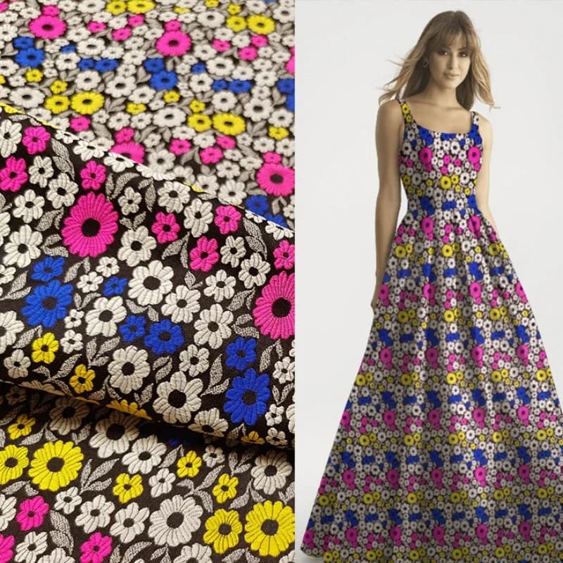 Yarn-dyed Jacquard Fabric Dress Suit Brocade Cheongsam Fabrics Handmade Bag Diy Sewing Material by the Yard