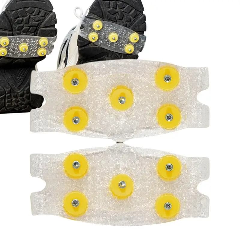 5 Borchie in Acciaio Ramponi Manopole di Trazione Punte Antiscivolo Scarpe da Ghiaccio Punte TPE Inverno Ghiaccio Picchi da Neve Impugnature Tacchetti Sopra Ramponi
