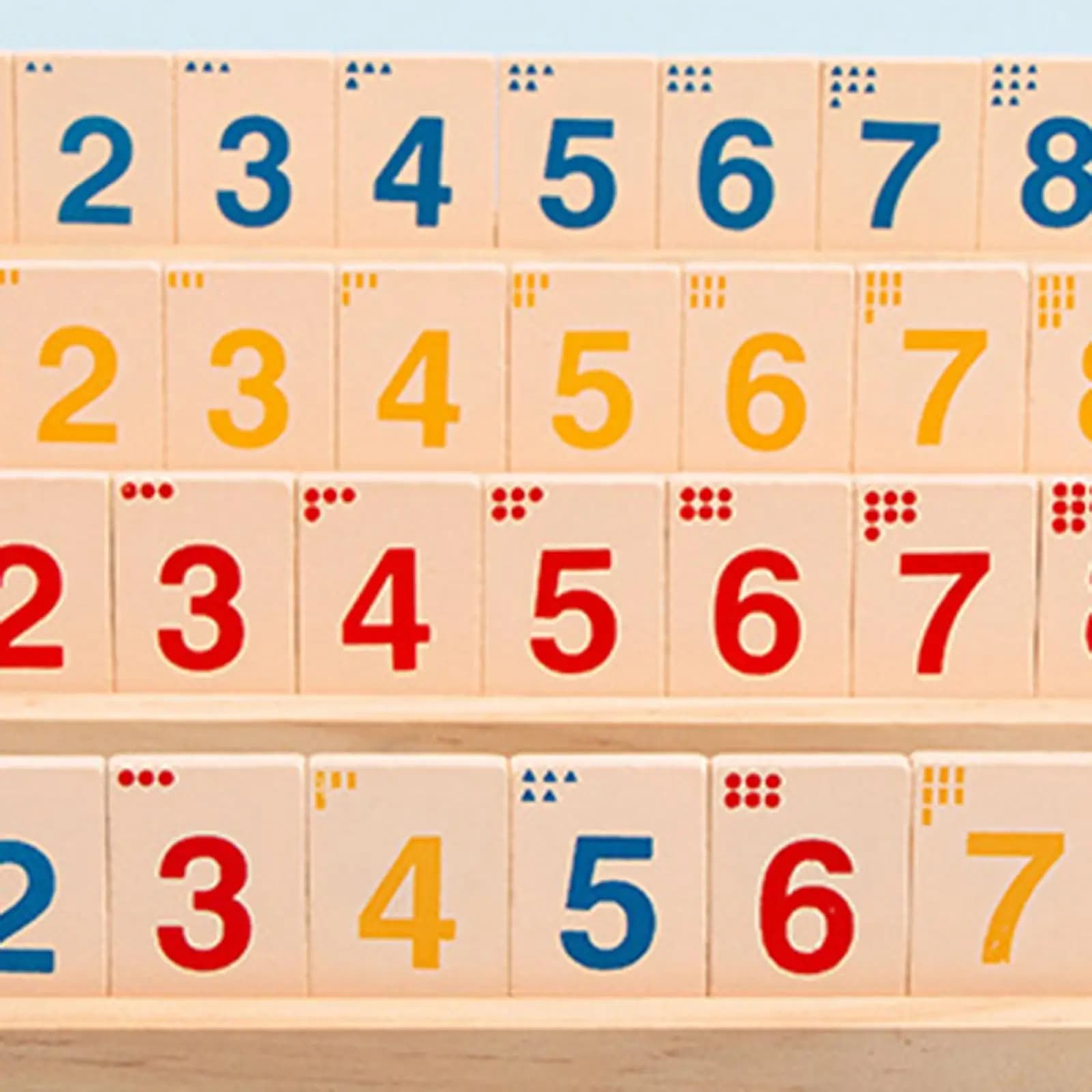 Wooden Fast Moving Tile,Family Party Game,Educational Toys, 2-4 People Mahjong Digital Game