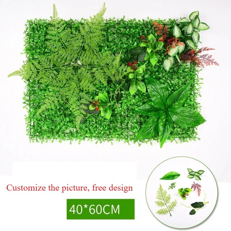 40*60 cm simulated yellow gladiolo leaves plastic plant walls hanging wall for decoration of artificial plant wall