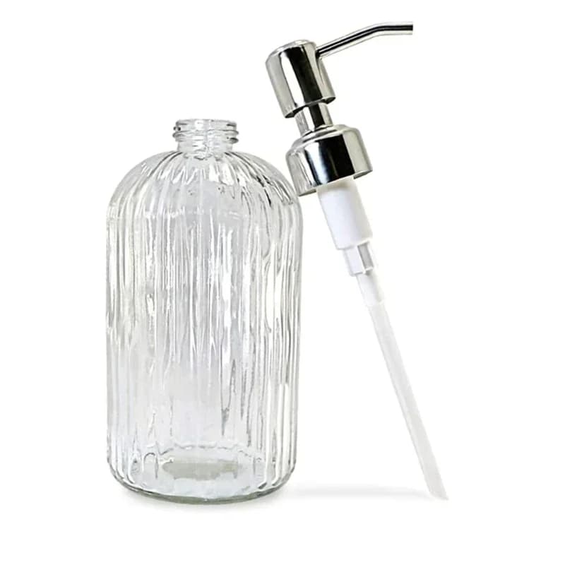 Dispenser di sapone Bagno Vetro trasparente Ricarica vuota Sottobottiglia Detersivo Cucina Disinfettanti per le mani Bottiglie di shampoo gel doccia