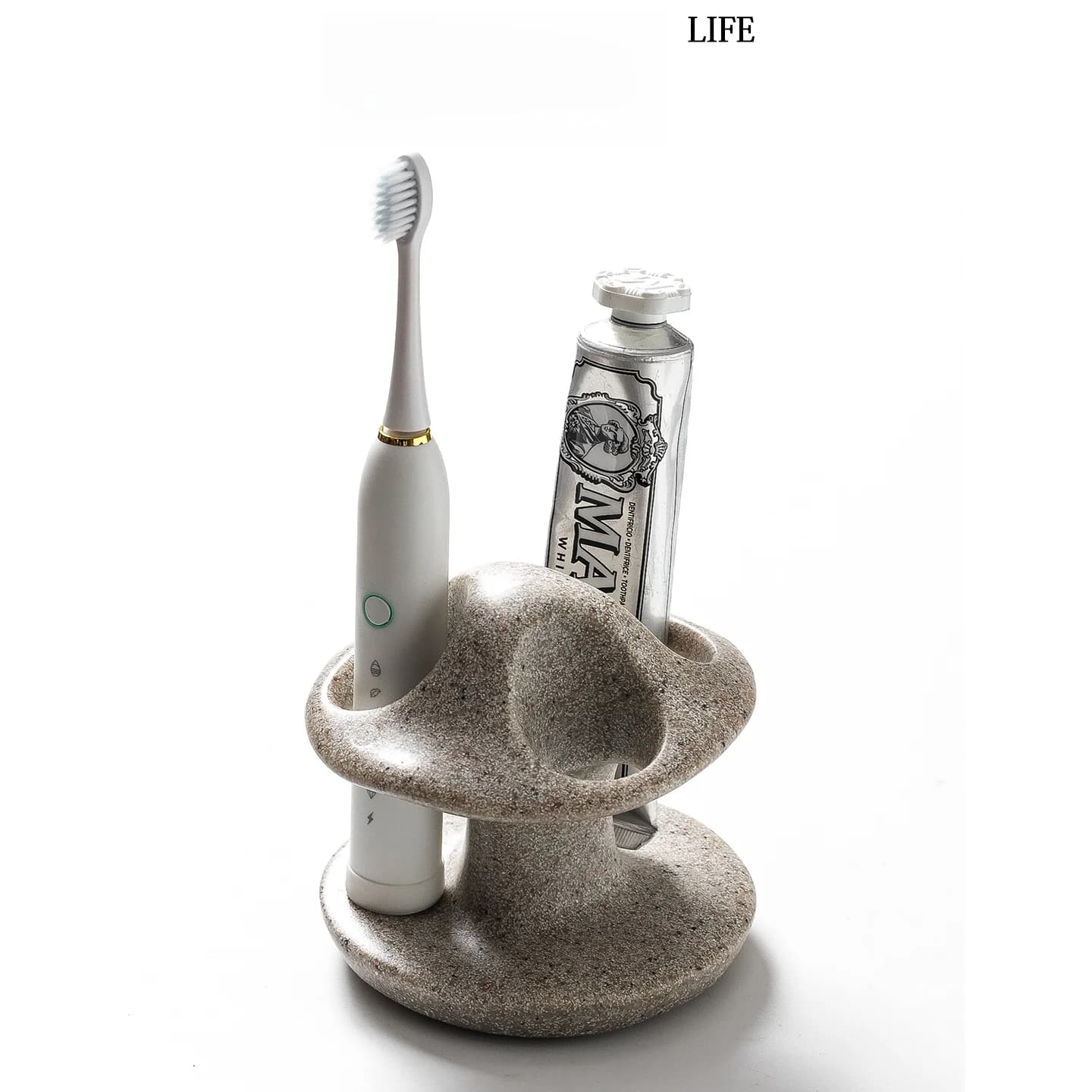 Mushroom Shaped Bathroom Toothbrush Holder Resin Drainage Anti-Mold Creative Sink Toothpaste And Toothbrush Stand for Family Use