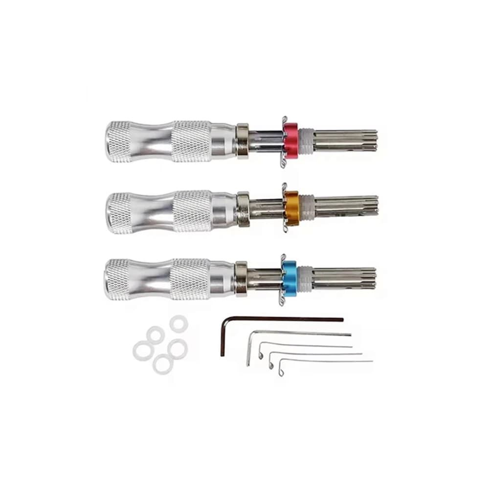 3Pcs /lot 7 Pin Advanced Tubular Lock Tool Set For Padlock Tool Cross Pic-ik Tubular Pick Stainless Steel Tubular