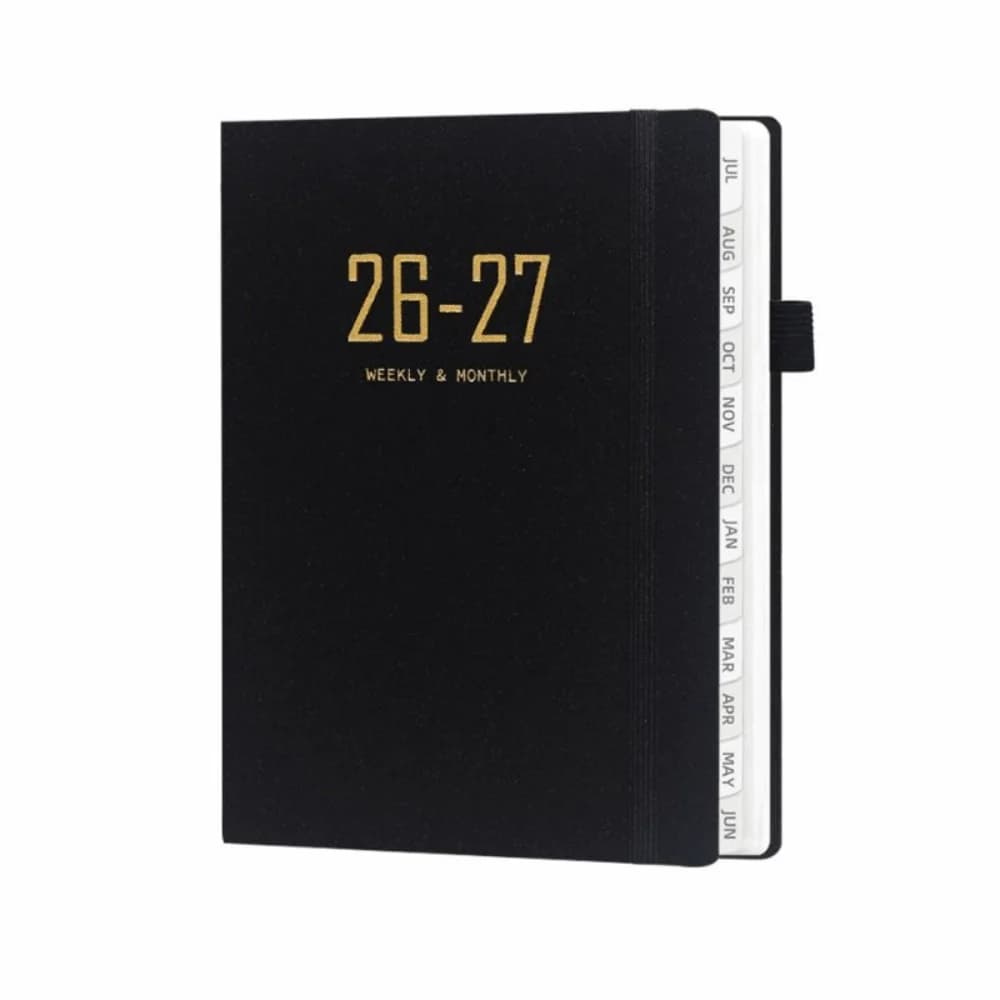 Agenda A5 con Cinturino 2027, Taccuino per Scrittura Formato A5, Diario con Copertina Rigida, Quaderno per Pianificazione Quotidiana, Taccuino in Tessuto