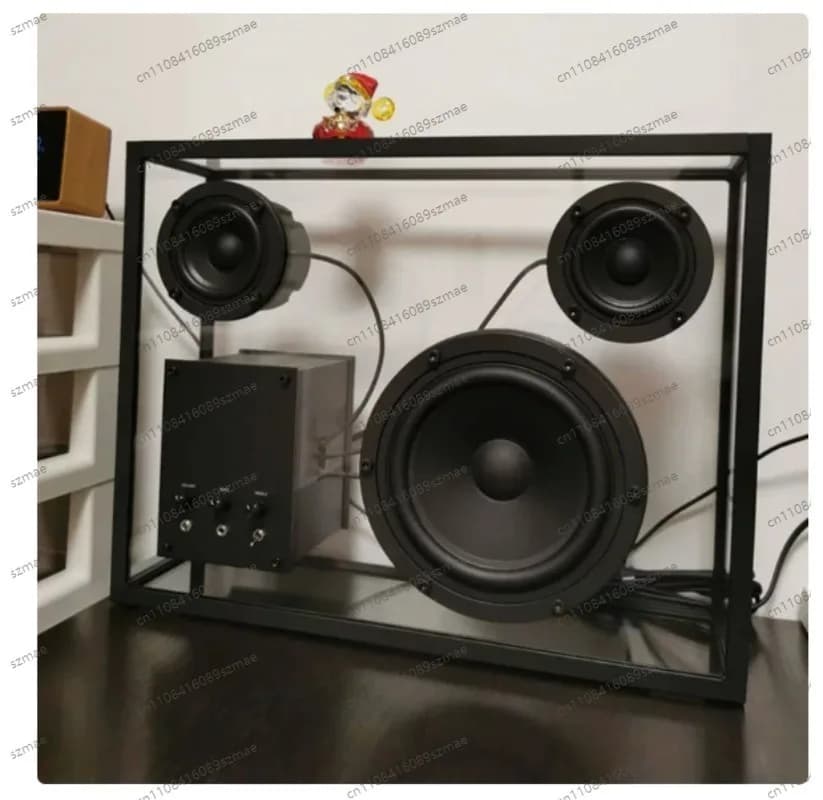 Bellissimo Altoparlante Bluetooth in Acrilico Semplice e Moderno, Ornamento da Scrivania Trasparente