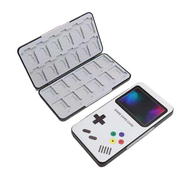 Custodia magnetica per carte da gioco 24 in 1 Custodia rigida protettiva per carte da gioco con rivestimento in silicone Scatola di immagazzinaggio per Nintendo Switch/Lite/Oled