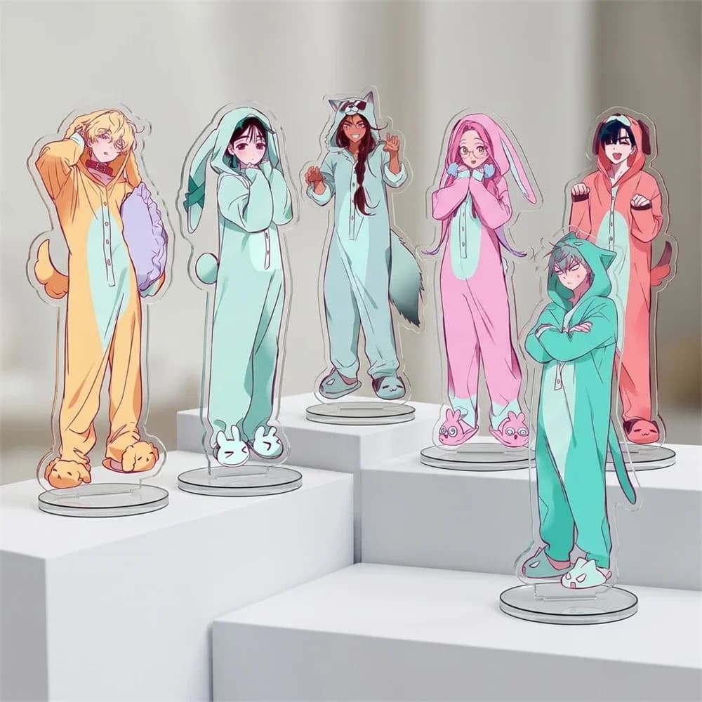 15CM Keychain Stand Model Ornament Accessories Goods Christmas Gifts Anime Alien Stage Acrylic