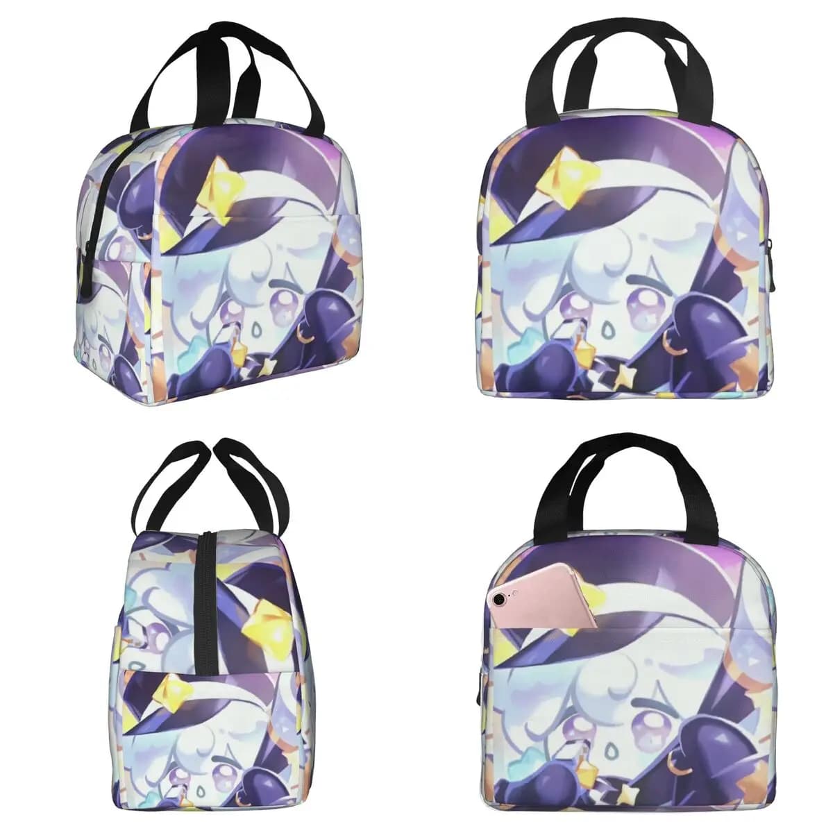 Borsa termica per il pranzo Milky Way Cookie Run Kingdom Game per bambini, borsa termica per la scuola, contenitore per alimenti, borsa termica per il pranzo
