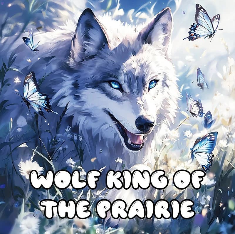 New Cross-border 20 Pages Stress Relief Coloring Book for Adults, Prairie Wolf King Themed Graffiti Sketchbook