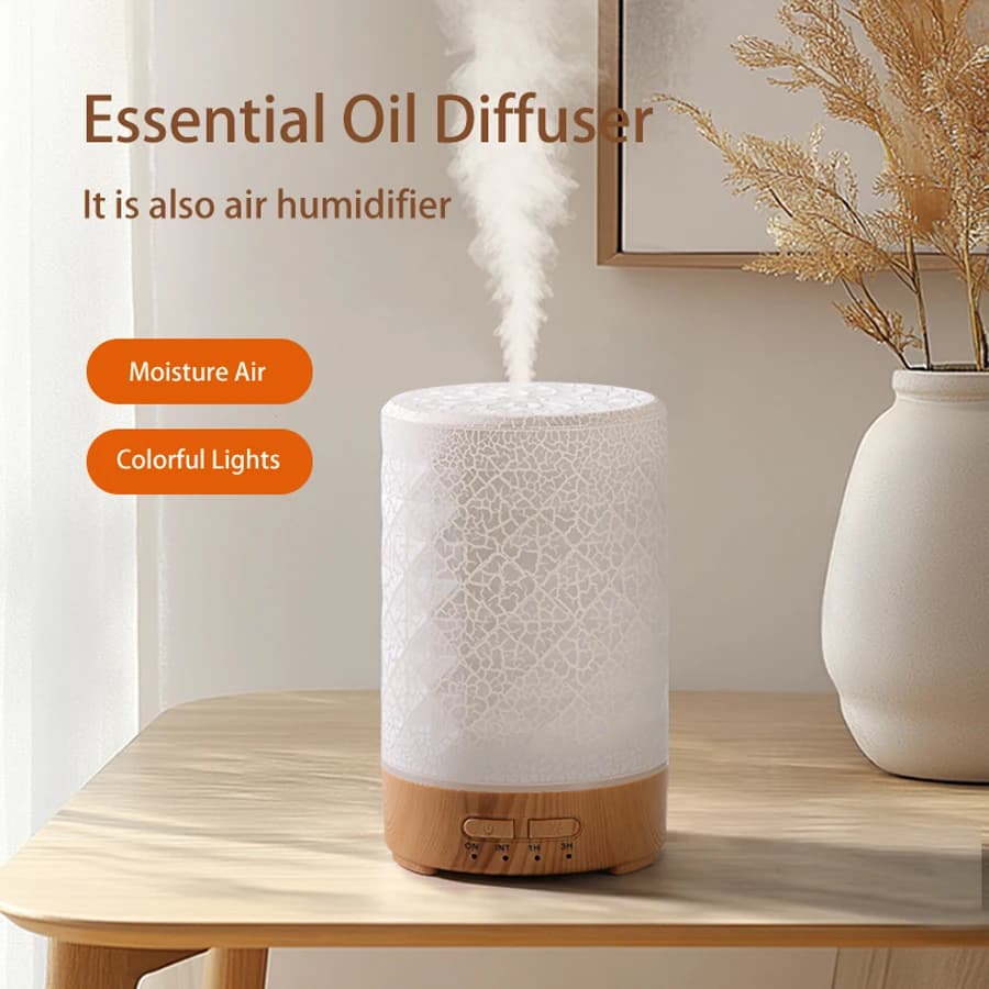 Diffuser of essential oils fragrance diffuser of cold mist fragrances Ultrasonic humidifier powered by USB with 7 color LED lights