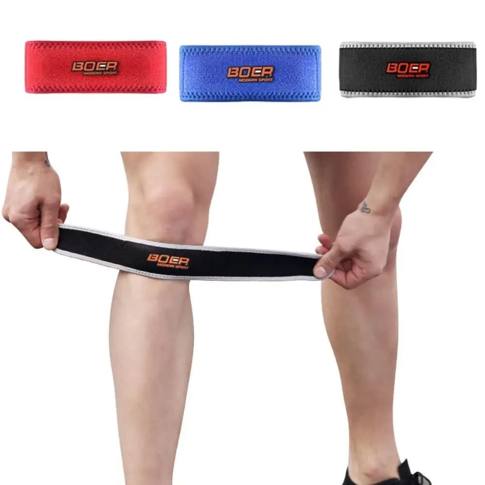 Ginocchiere Regolabili con Assorbimento degli Urti, Protezione per Tendini del Ginocchio, Fascia di Supporto Traspirante per Rotula
