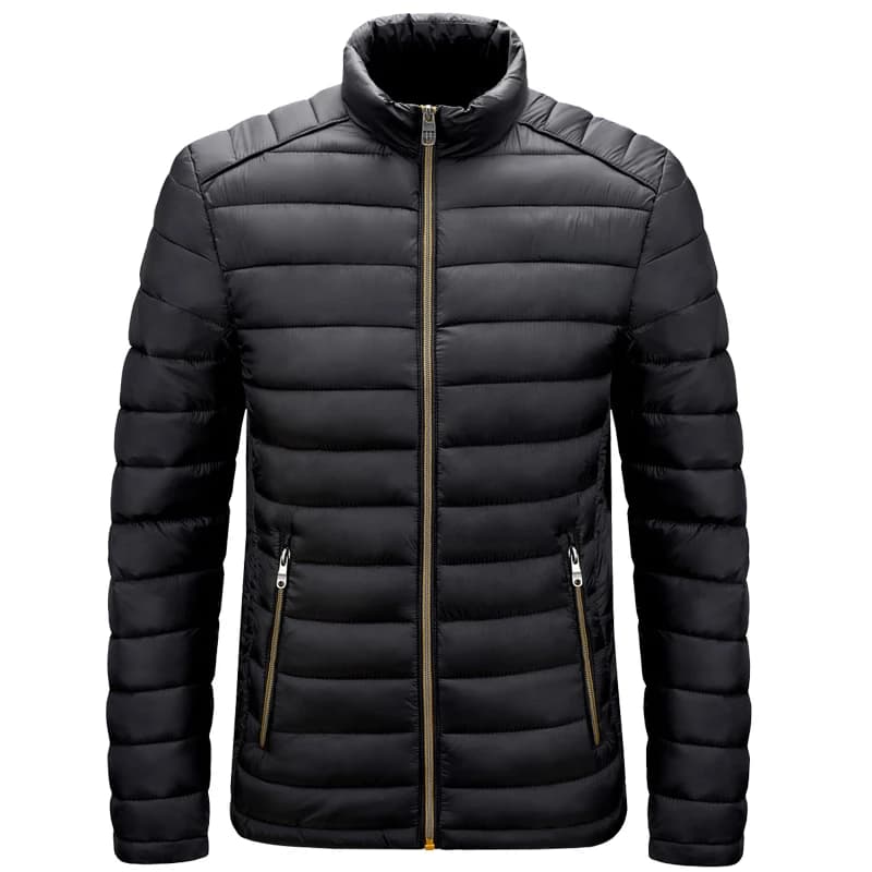 Mens Lightweight Outdoor Puffer Jacket Hooded Insulated Thermal Puffy Winter Heated Running Travle Casual Cotton Outdoor Coat