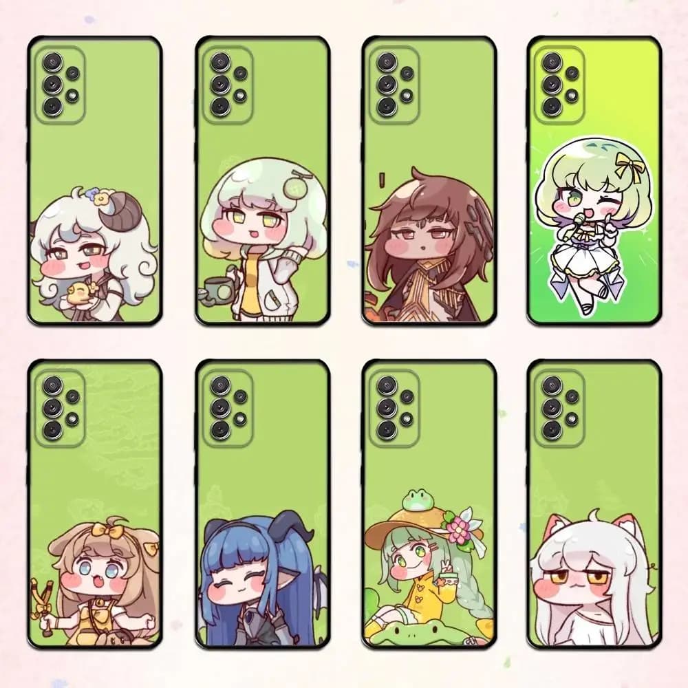 card Game T-Trickcal Chibi Go Phone Case For Samsung S 25,24,23,22,30,21,10,9,Ultra,Plus,Lite,FE,4,5 G Soft Black Case