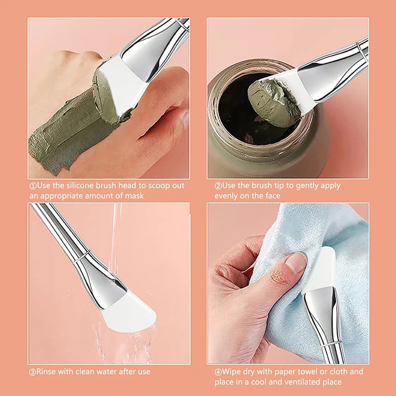 Nuovo Pennello in Silicone Morbido per Maschera Viso, Pennelli Professionali per Crema e Fango, Strumento Cosmetico per Fondotinta e Gel, Cura della Pelle Fai-da-Te