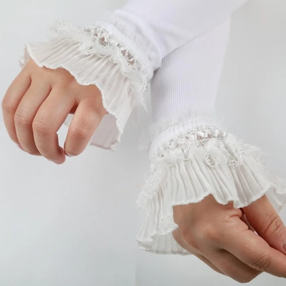 Summer Long Sleeve Lace Gloves Elastic Sun Protection Sunscreen Arm Sleeve Anti-UV Breathable Driving Gloves