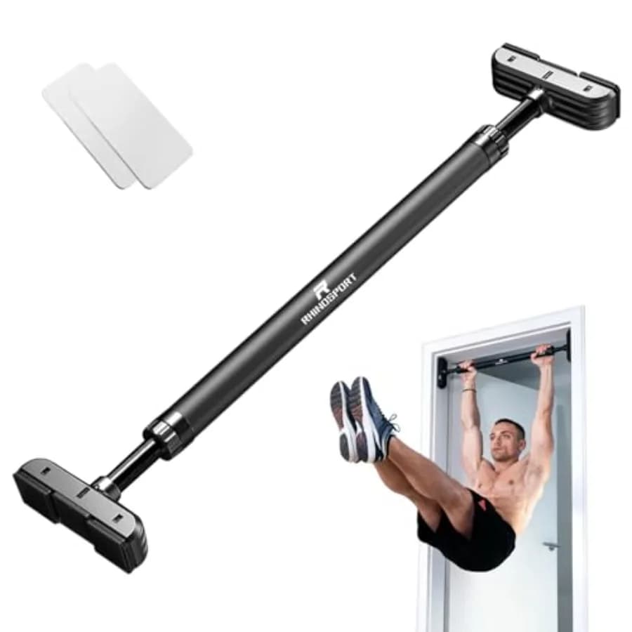 Door bar without screws 69-92 cm, home training equipment, upper body training, anti-slip, 2x EXTRA foam