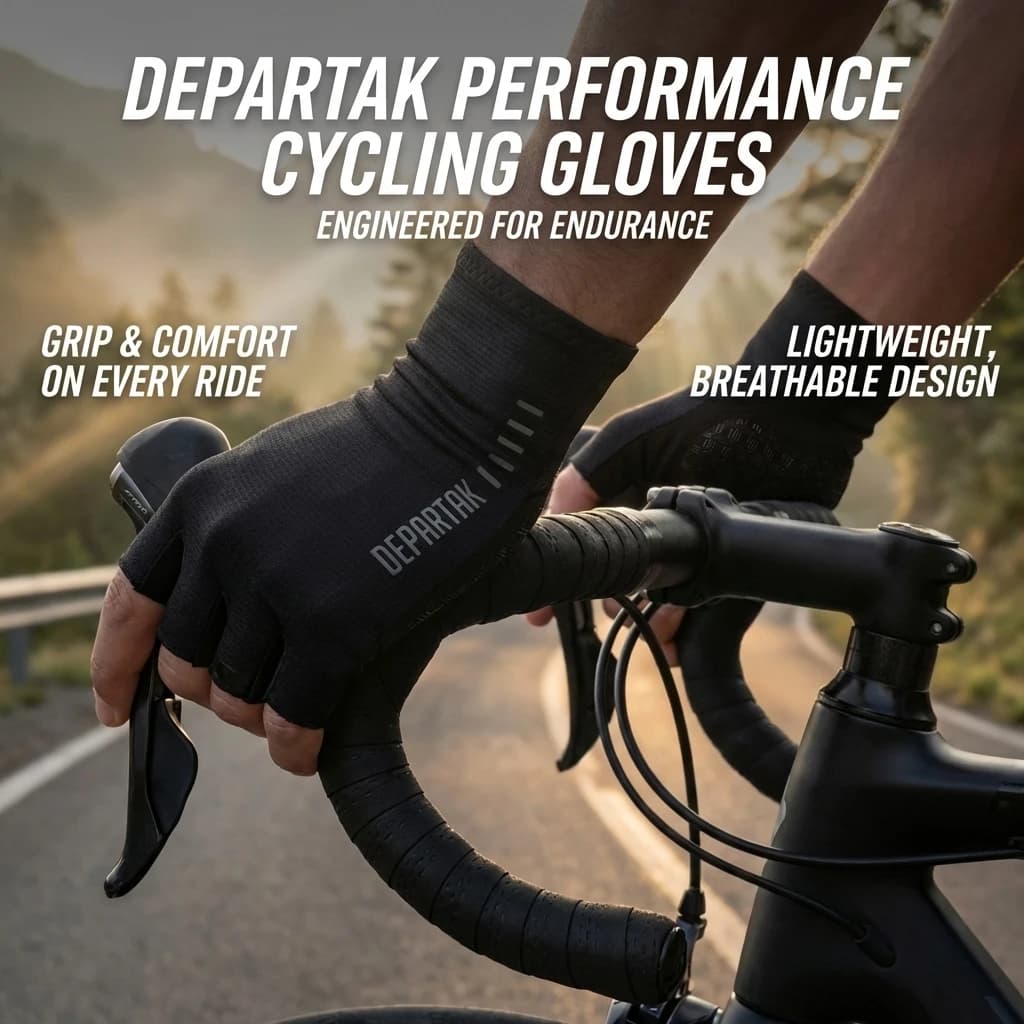 Half‑Finger Riding Thin Breathable Non‑Slip Shock‑Absorbing Sports Gloves, Anti‑Cocoon Hand Guard for Men Women Bike Fitness