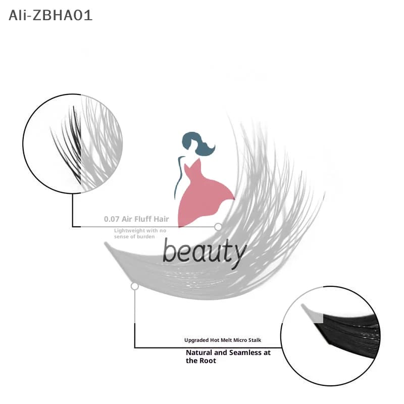 Ciglia Finte 3D Effetto Visone, Extension Ciglia Soffici, Kit Ciglia Finte a Ciuffetti per Trucco Fai da Te, Ciglia Individuali Volumizzanti, Vassoio Misto