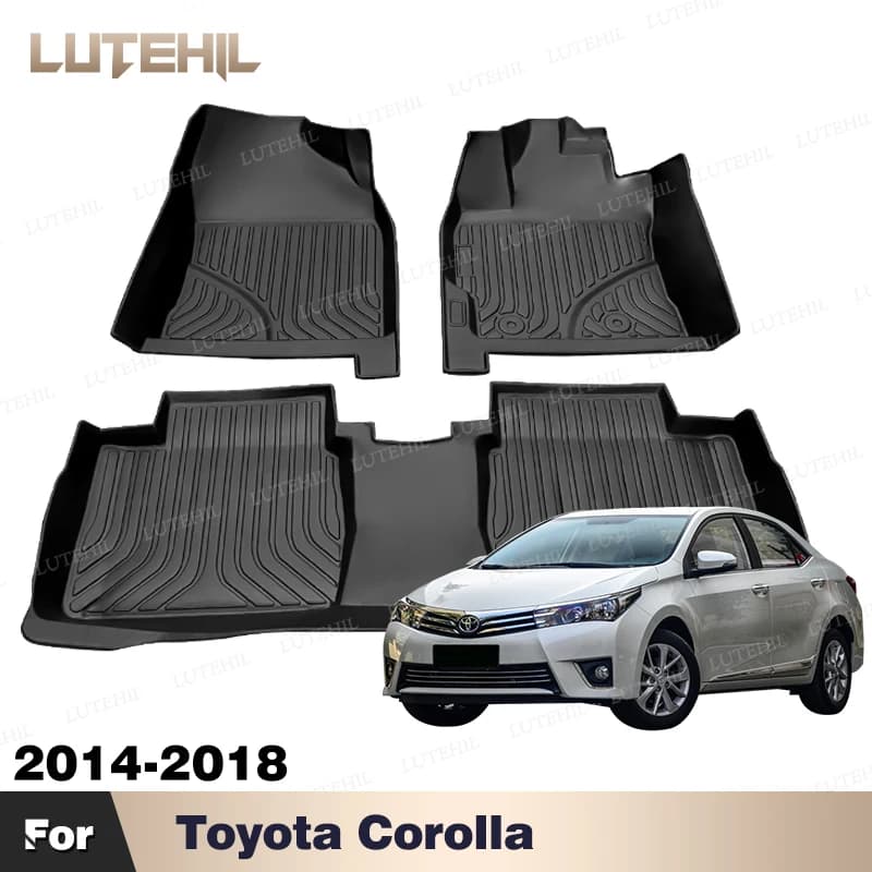 TPE Tappetino per auto per Toyota Corolla Non ibrido/Hybrido/Hybrido E + 2014-2018 17 16 15 Tappeto Copertura Interno Protezione Accessori