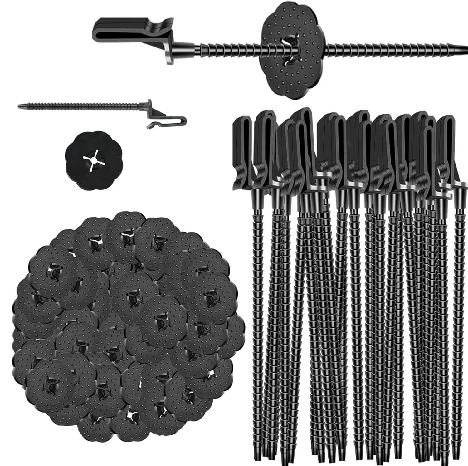 5-200Pcs Clip di fissaggio per protezione per uccelli con pannello solare, Clip di protezione per Critter in Nylon per attaccare la rete metallica ai pannelli solari, Clip per pannello solare
