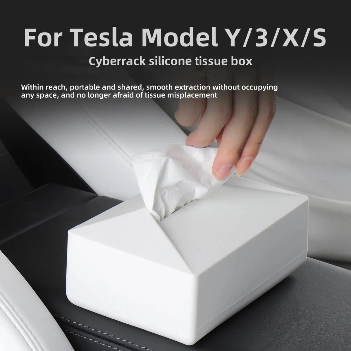 Scatola porta fazzoletti per Tesla Model 3 Y X S, porta carta per console centrale, organizer per asciugamani, accessori interni per l'organizzazione