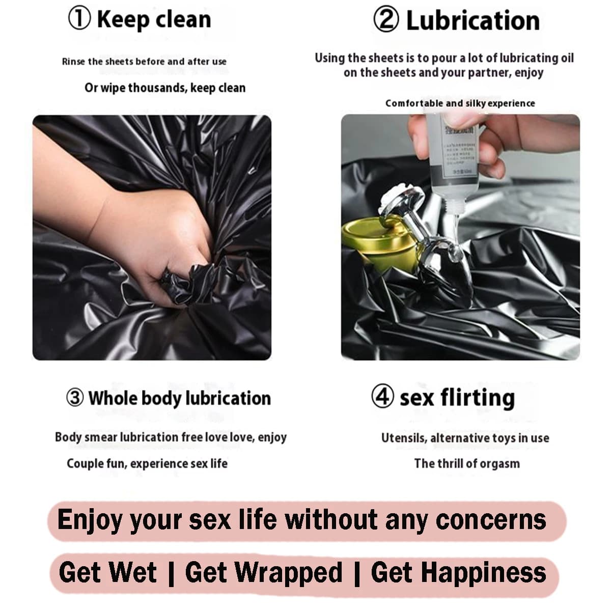 Adult Lubricant Waterproof Sheet for Sex BDSM Couple Preliminaries Bed Games Adult Sheets Oil SPA Reusable Sheet Large Size