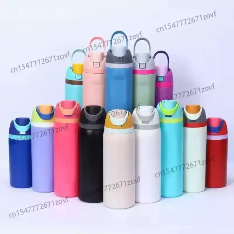 Borraccia Termica in Acciaio Inox da 32oz, Antigoccia, con Coperchio e Cannuccia, Mantiene Caldo per 12 Ore, Bottiglia Isolata per Auto/Palestra/Scuola