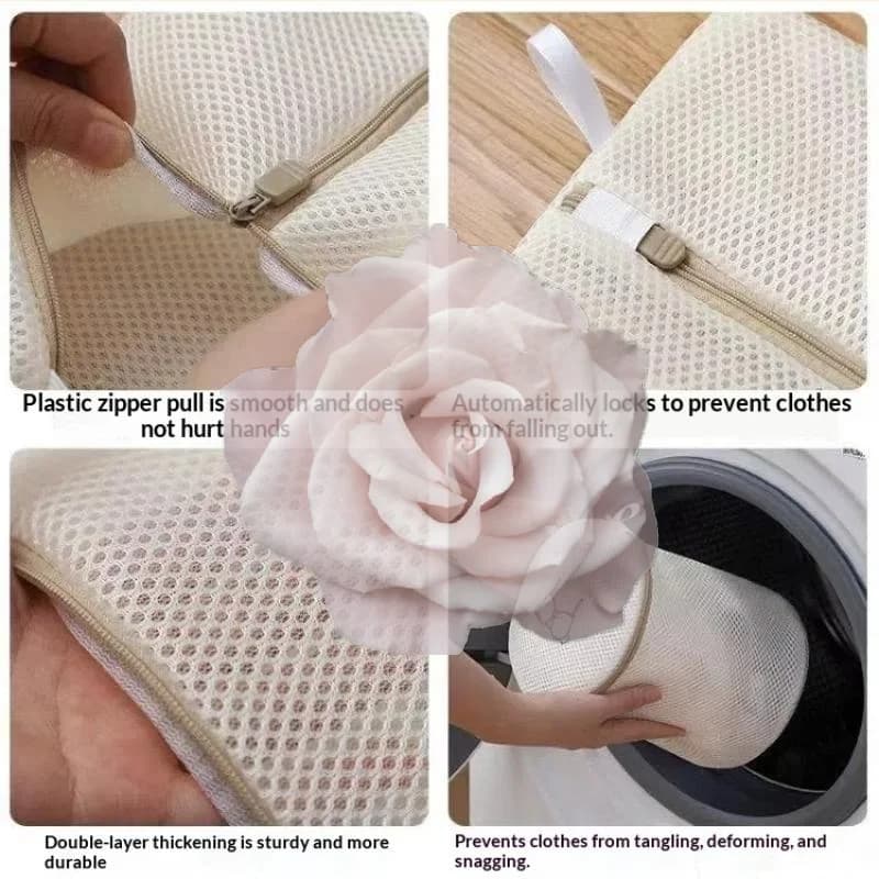 Popular Fine Mesh Laundry Bags Anti-Snag Durable Washing Pouches for Household Washing Machine Knitwear Silk Delicate Garments