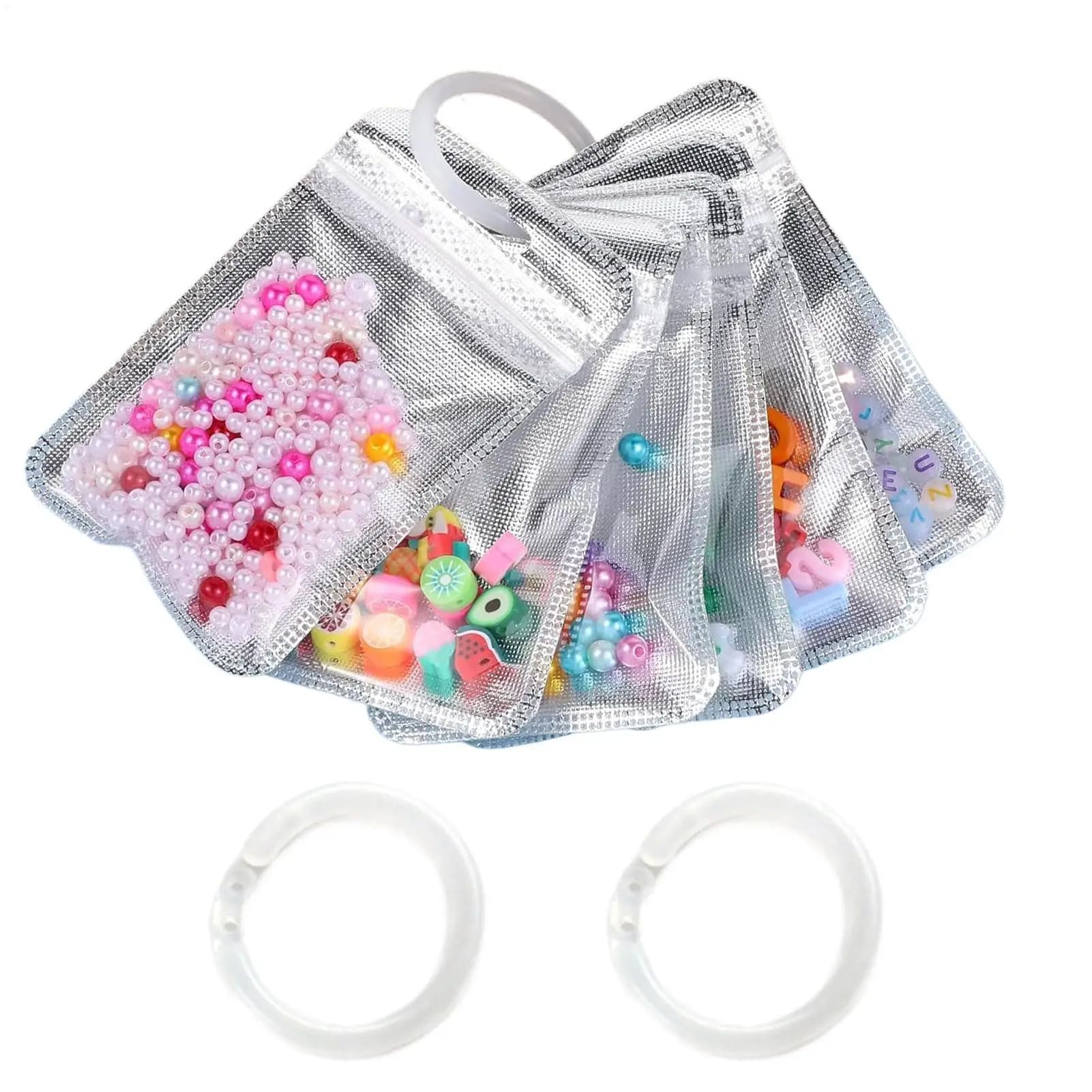 Borsa porta perline da 100 pezzi, piccolo organizer per gioielli, confezione porta accessori fai da te, contenitore per Diamond Painting per principianti, artigianato e casa