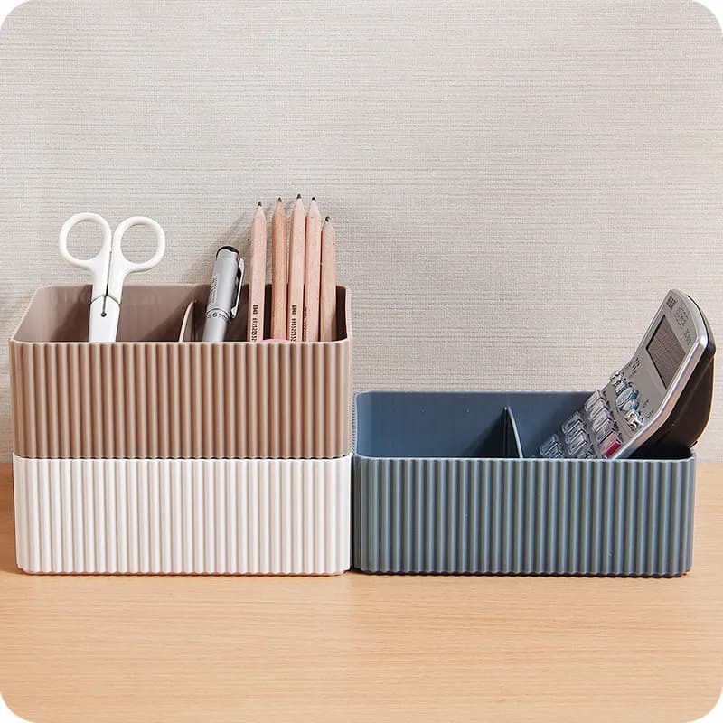 Organizzatore di trucco in plastica griglia Desktop Home Office bagno scatola di immagazzinaggio articoli vari Bin Case Cosmetic Closet closet Organizer