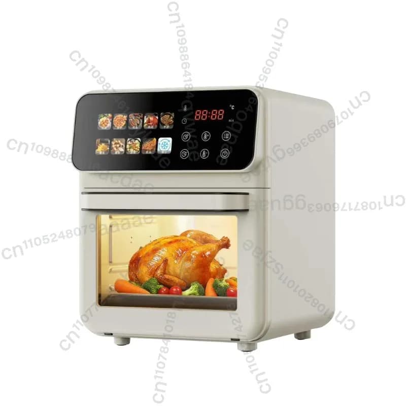 Forno Elettrico Multifunzione con Funzione di Cottura a Vapore e Frittura ad Aria, Modello Visuale Senza Fumi per Uso Domestico