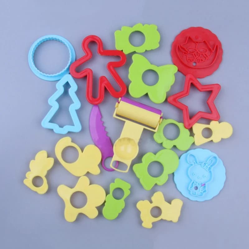 Kids DIY Play Dough Art Craft Toys 3D Plasticine Model Tools Accessories Clay Cutter Molds Creative Set For Boys Girls Children