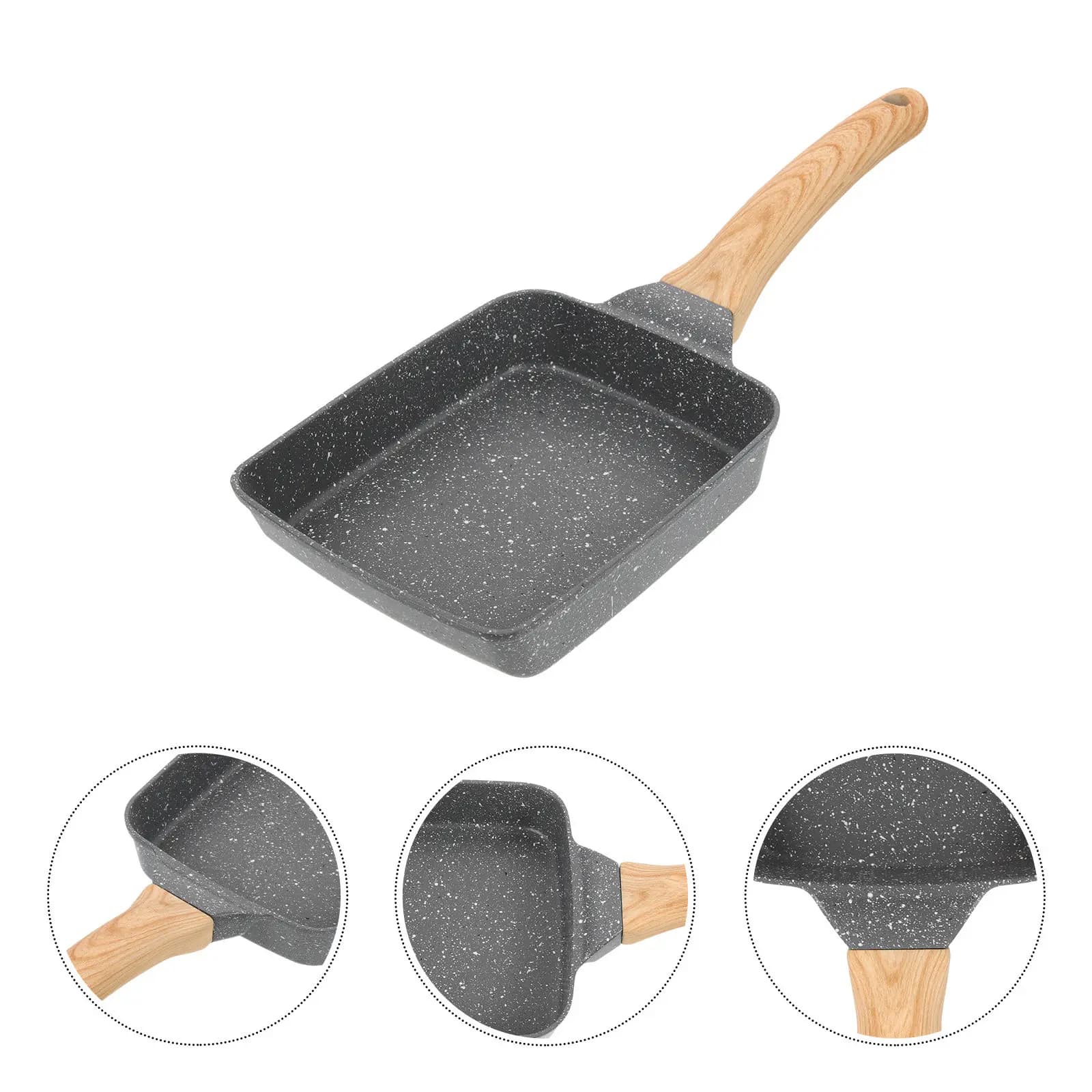 Padella Antiaderente Premium in Alluminio per Bistecche, Robusta con Fondo Spesso, Ideale per Colazioni e Barbecue all'Aperto