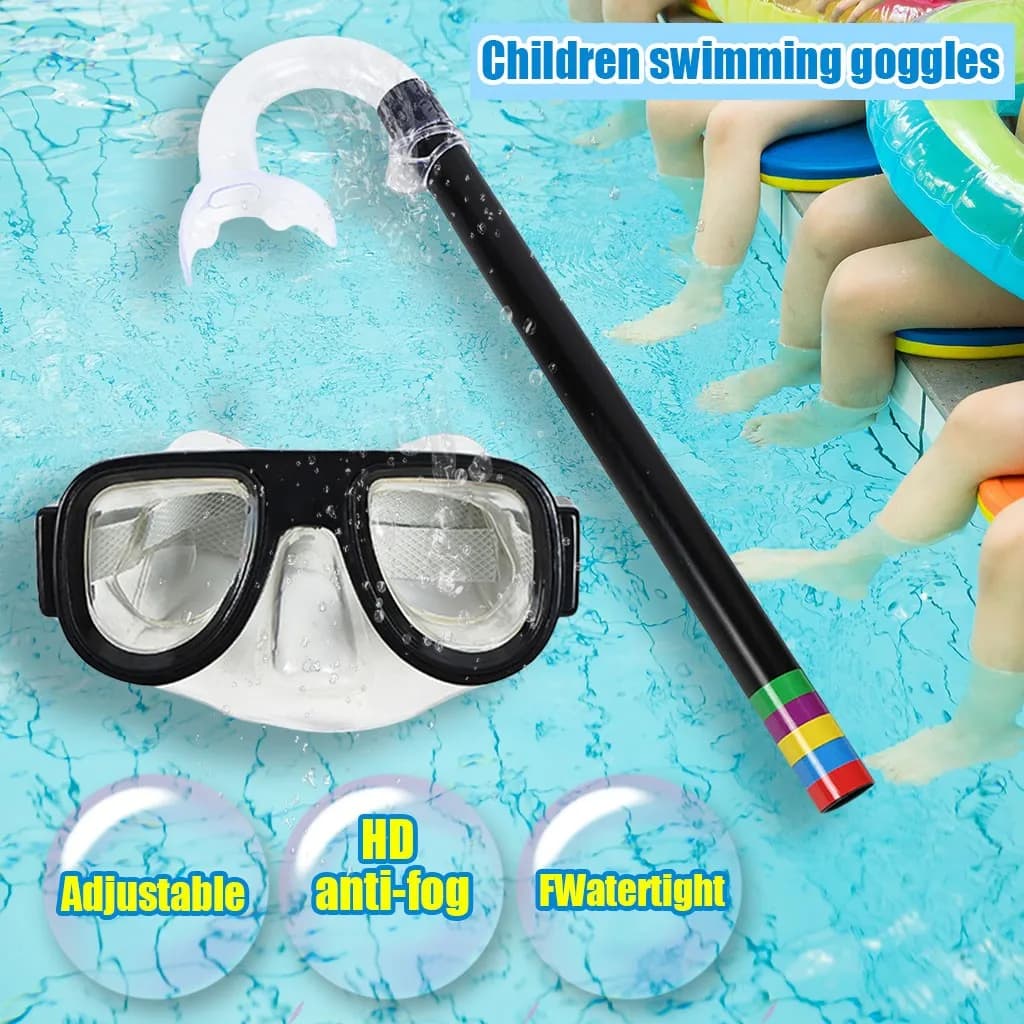 Maschera Subacquea Estiva per Bambini con Tubo di Respirazione, Occhialini da Nuoto Subacqueo, Set di Accessori e Forniture per Snorkeling
