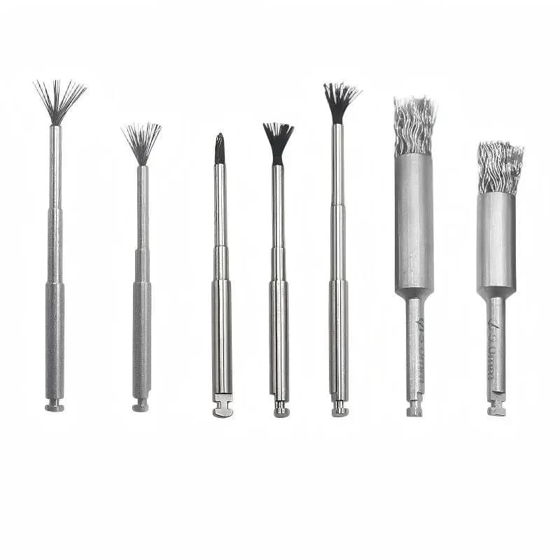 High Performance Dental Implant Debridement Titanium Wire Brush Set for Peri-Implantitis Care and Deep Cavity Cleaning