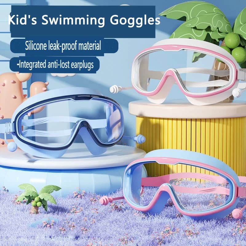 Occhialini da nuoto per bambini Occhialini antiappannamento ad alta definizione Occhialini da nuoto in silicone per adulti ad alta definizione non bloccabili
