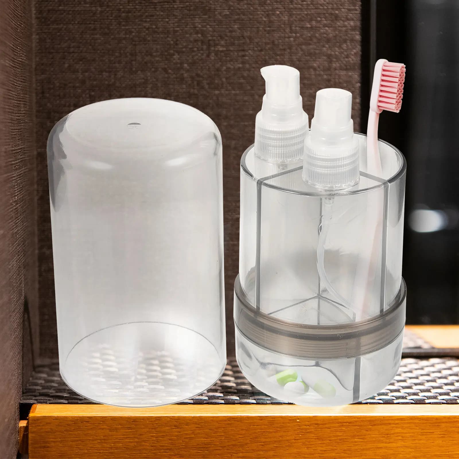 Custodia Premium per Spazzolino da Denti, Organizer da Viaggio Portatile, Scatola Contenitore Staccabile, Porta Spazzolino e Dentifricio da Viaggio per Bagno