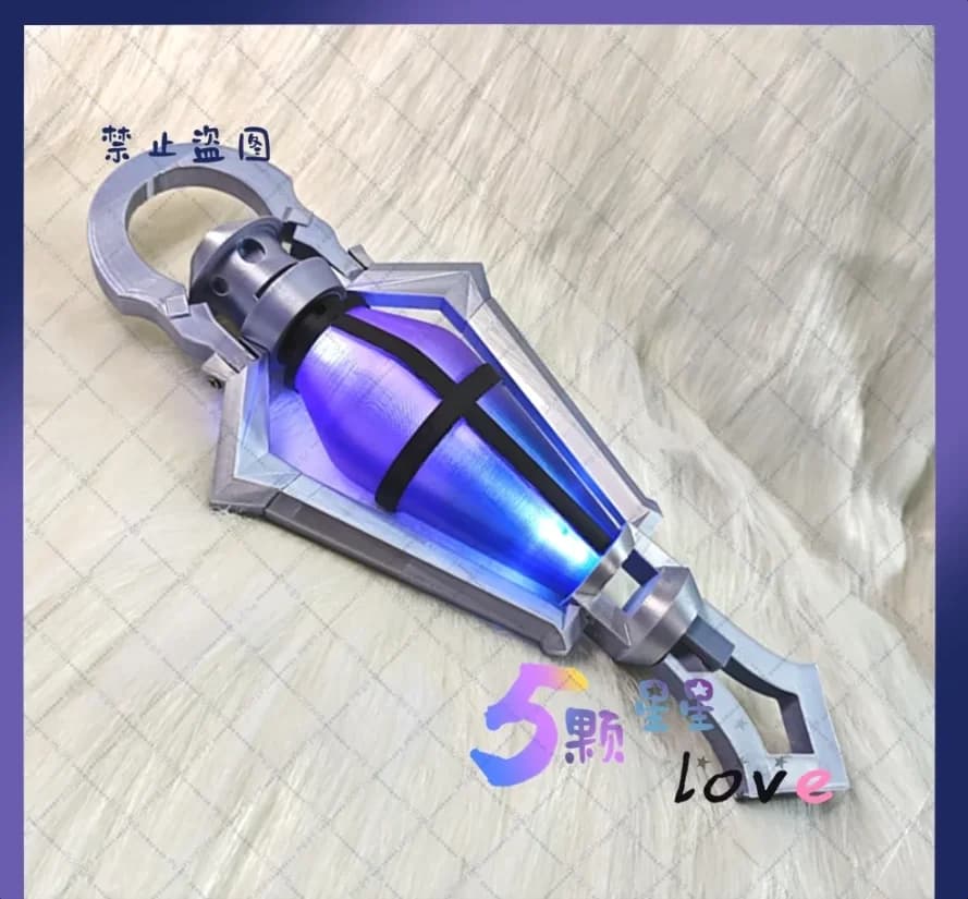Lampada Portatile Anime Cosplay Genshin Impact Flin's, Luce Notturna, Accessori per Feste di Halloween, Regalo di Halloween