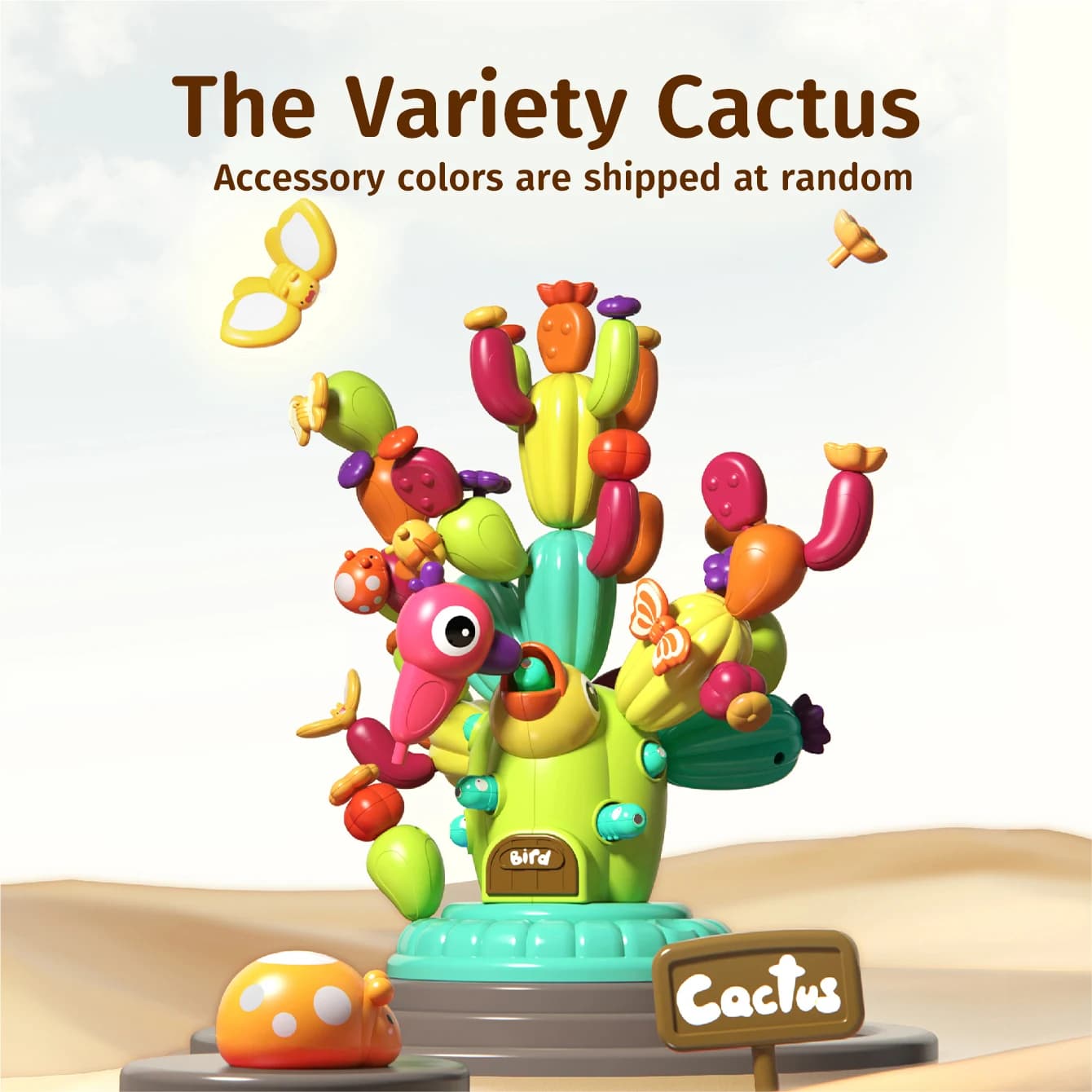 Giocattolo educativo per bambini, blocchi da costruzione fai-da-te, cactus componibile, albero di cactus, giocattolo educativo per la prima infanzia