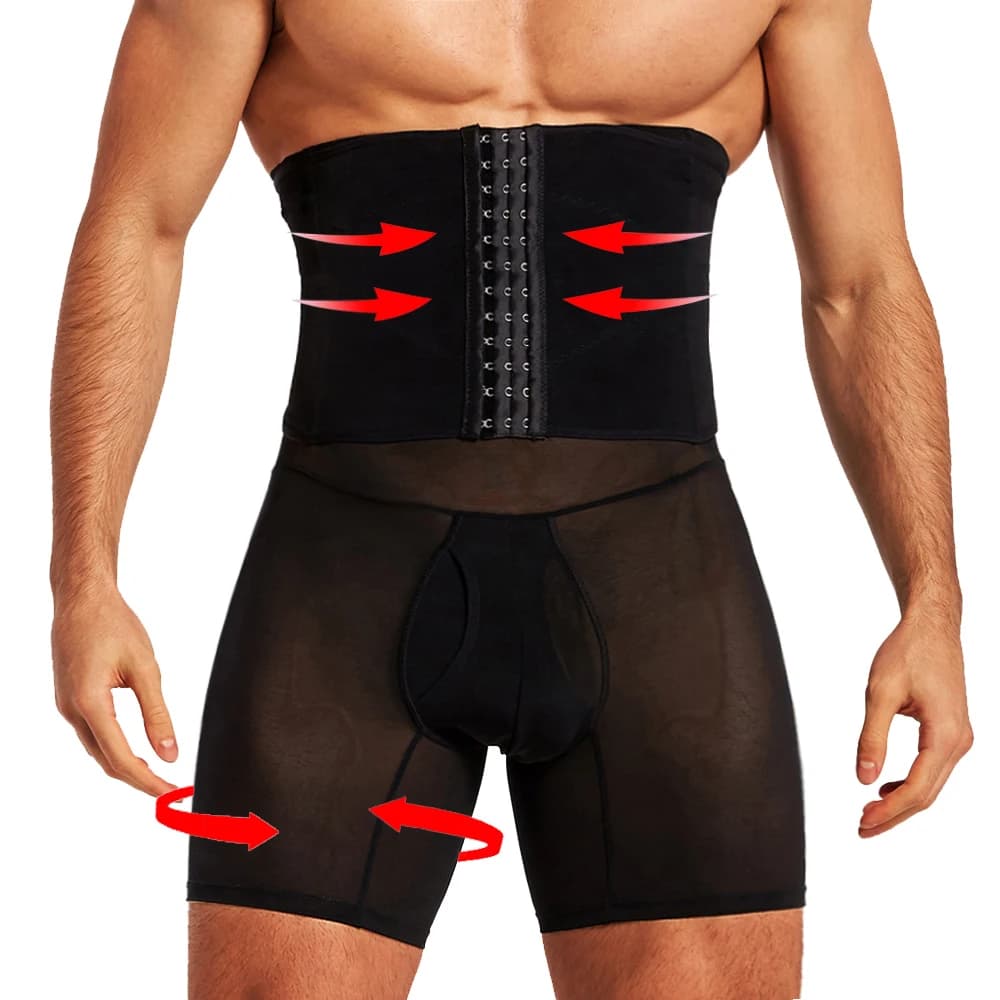Men Tummy Control Shorts Body Shaper Compression High Waist Trainer Belly Trimmer Slimming Shapewear Boxer Underwear Panties