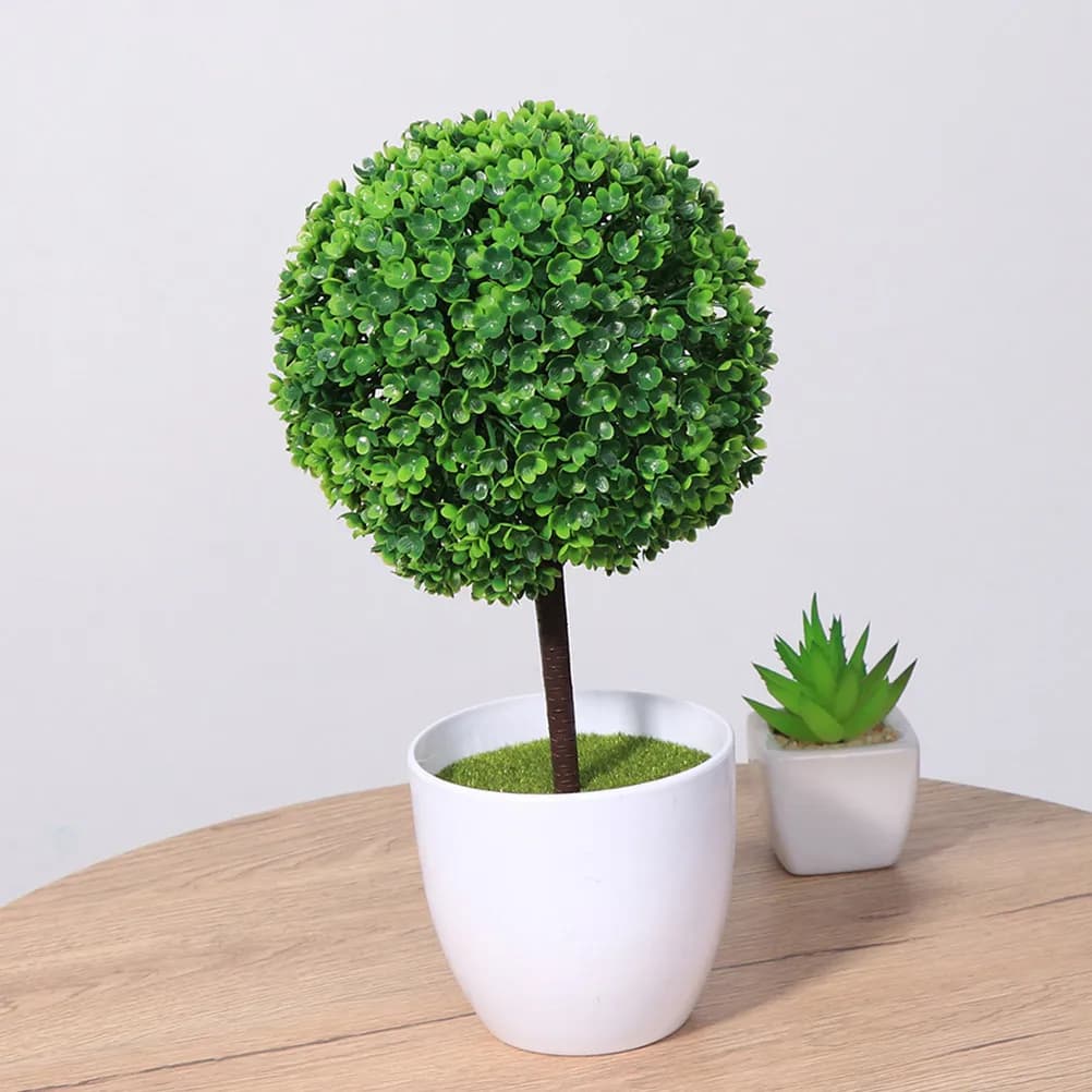 3Pcs Artificial Plant Balls High Quality Plastic Cherry Ball Bonsai Desktop Ornament Home Office Balcony Decor Lifelike