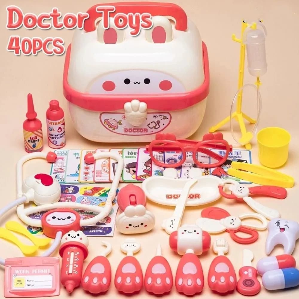 Kit Gioco di Ruolo Educativo per Bambini: Set Dottore con Stetoscopio e Accessori per Giocare al Dentista