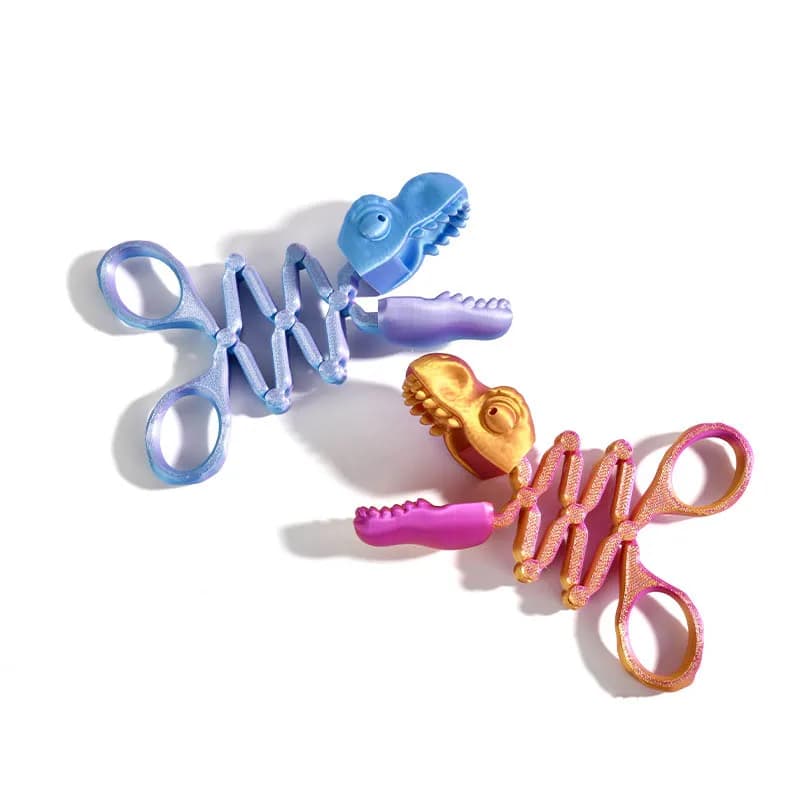 3D Stampato Dinosauro Divertente Parodia Telescopico Primavera Manipolatore Clip Morso Mano Dinosauro Scherzo Interazione genitore-figlio Giocattolo Regalo