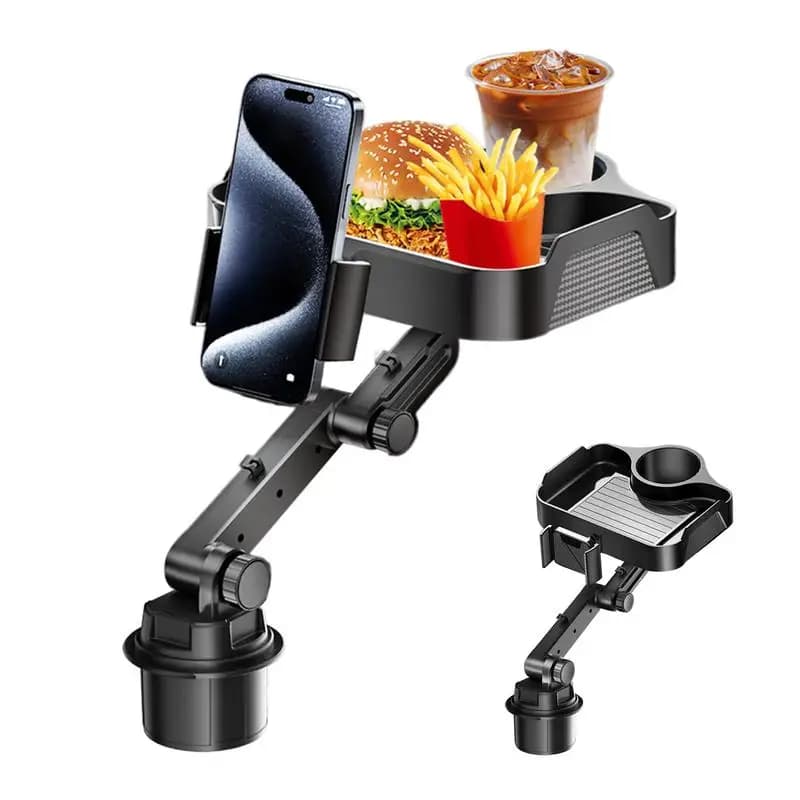 Car Glass Holder Expander Phone Support Car Cup Expander for Vehicles Adjustable Food Table Tray Phone Holder for Water Bottles