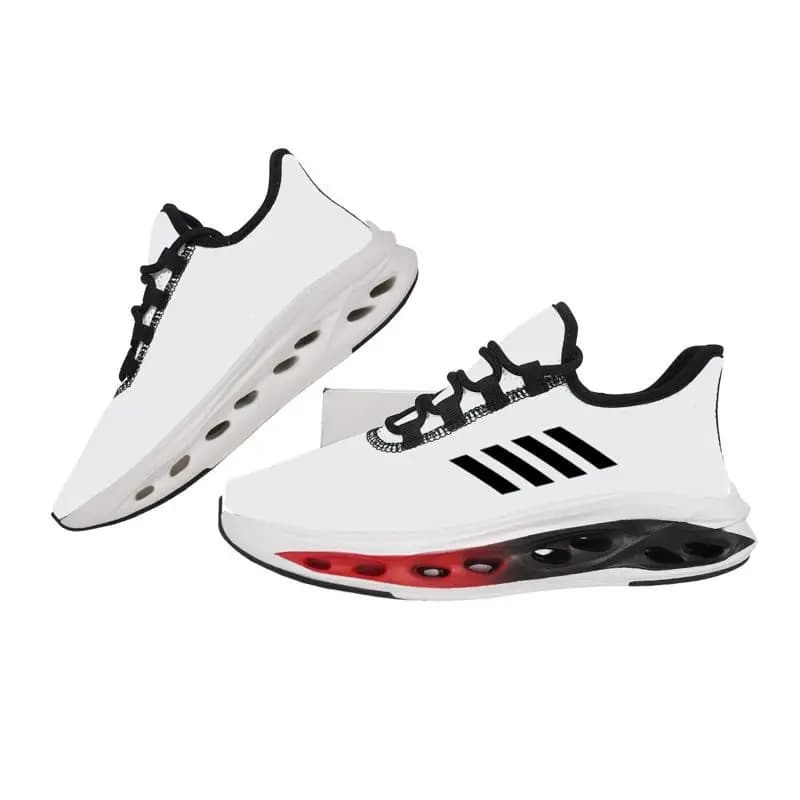 Ladies Men's Casual Sneakers，Hollowed-out twisted pattern running shoes，Black diagonal stripe pattern，Breathable and Comfortable