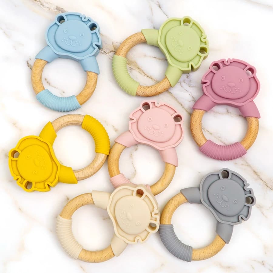 1PC Massaggiagengive in silicone per bambini Animali del fumetto Massaggiagengive BPA Silicone gratuito Articoli per bambini Giocattoli sensoriali da masticare per neonati
