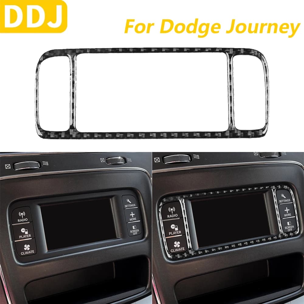 For Dodge Journey 2011-2017 In Central Control Carbon Fiber Radio CD Cover Panel Trim Accessories Auto Interior Decoration Wall decal