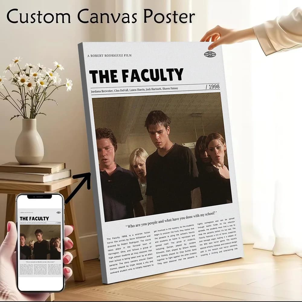 The Faculty Movie Canvas Wall Art Poster Custom Photo Print Modern Painting for Fans Pictures With Frame Ready to Hang Wand Deko