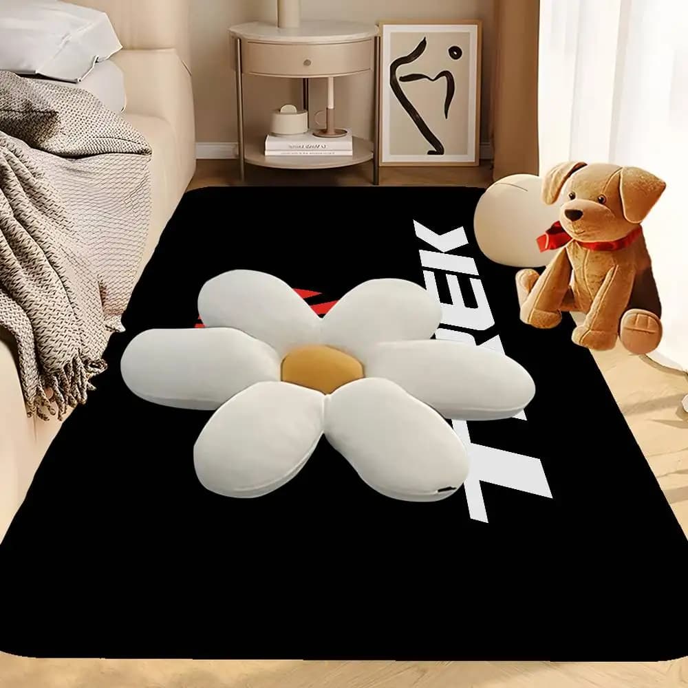 Carpet with Trek Bike logo, washable, non-slip, for living room, sofa, chairs, kitchen carpet, toilet mat