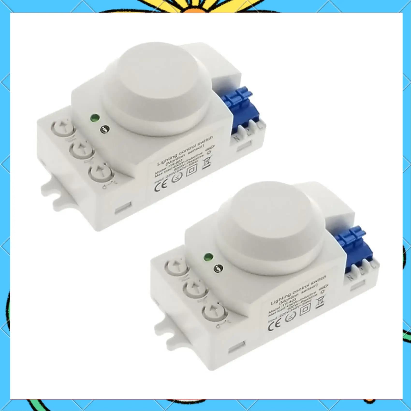Sistema 2X 5,8 Ghz LED Microonde Sensore di movimento a 360 gradi Interruttore della luce Rilevatore di movimento del corpo-[A51I]